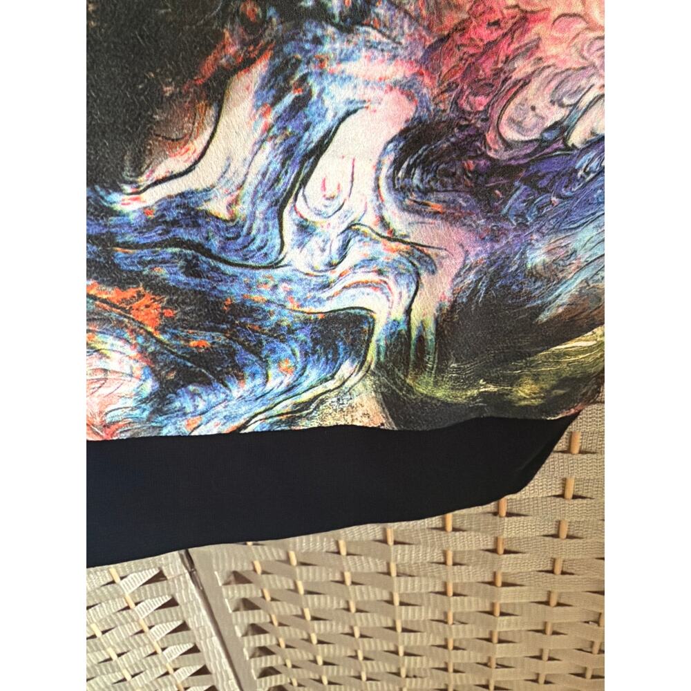 Vertigo Collection Bomber Jacket Abstract Print XS Zip Front Long Sleeve NWT - Picture 10 of 14